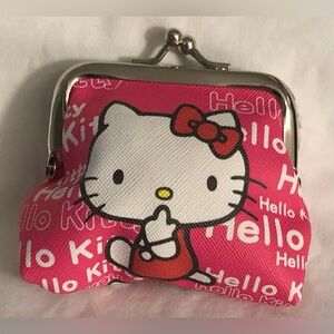 Hello kitty coin purse Hello Kitty graphics kiss lock closures  pink